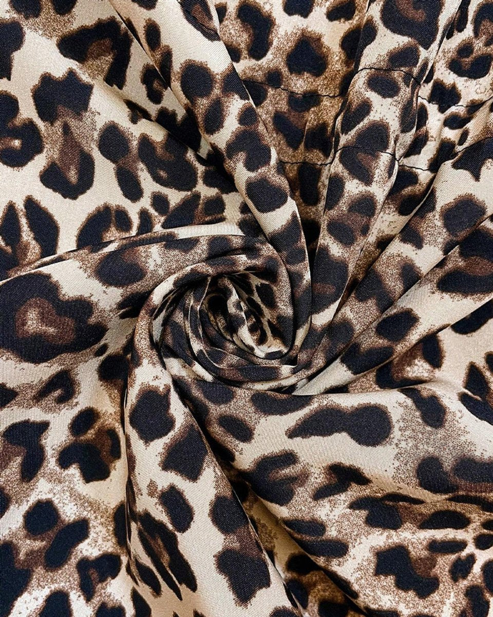 Women's Coat Reversible Hooded Leopard Print Zip-Up Jacket