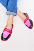 Women's Color-Block Slip-On Penny Loafers - Black