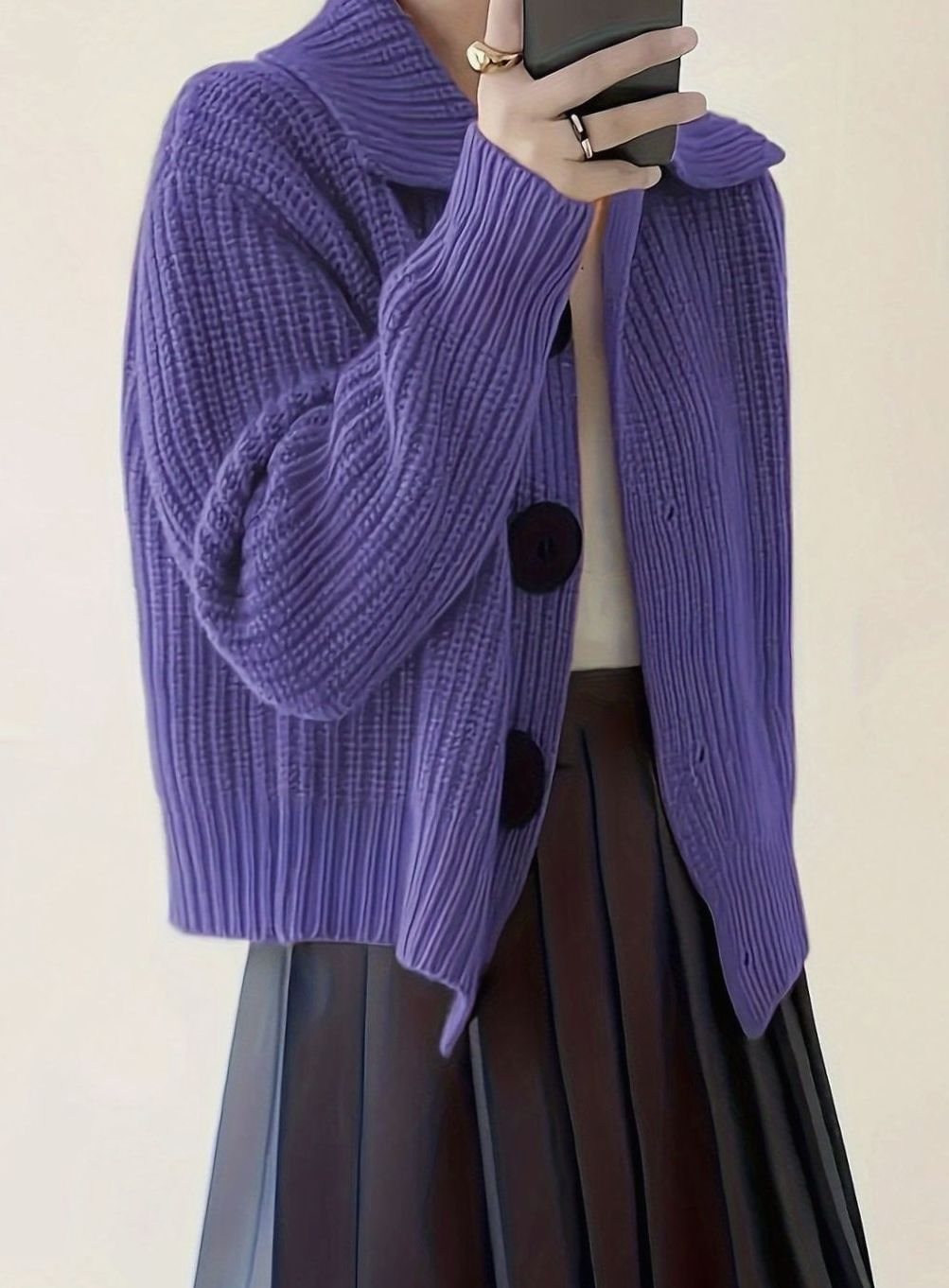 Women's Cozy Ribbed Knit Relaxed-Fit Pullover Sweater