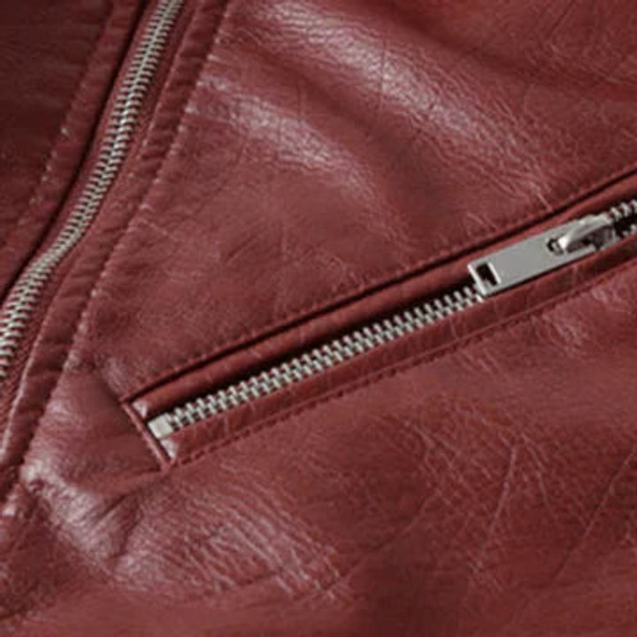 Women's Cropped Moto Zip-Up Faux Leather Jacket