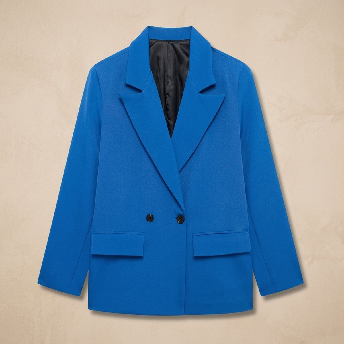 Women's Double-Breasted Tailored Straight-Fit Blazer Jacket