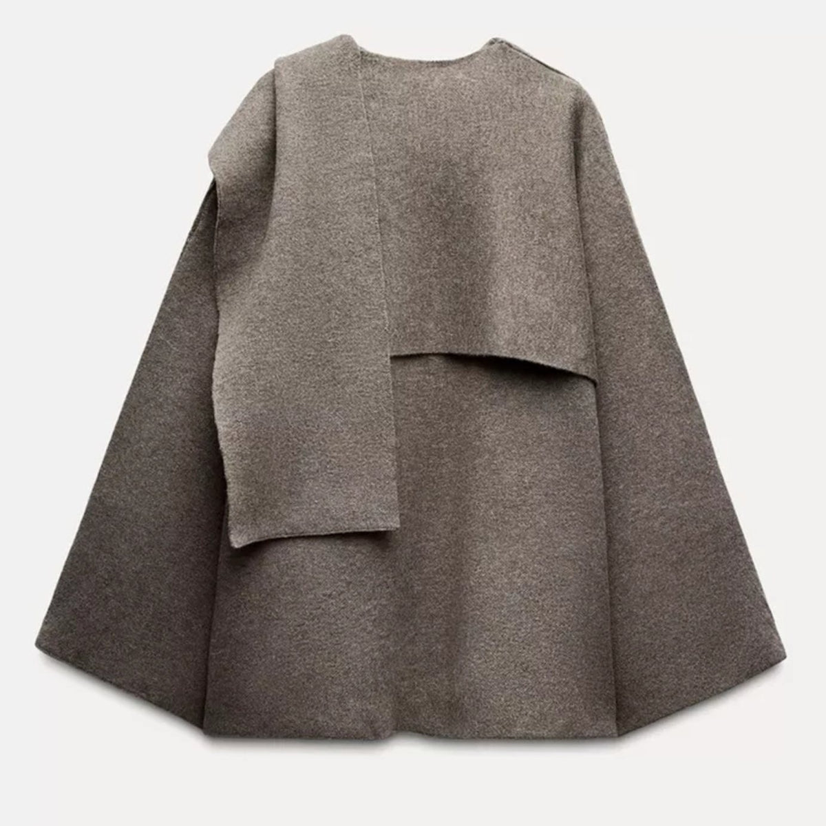 Women's Elegant Wide-Sleeve Cape Wool Coat
