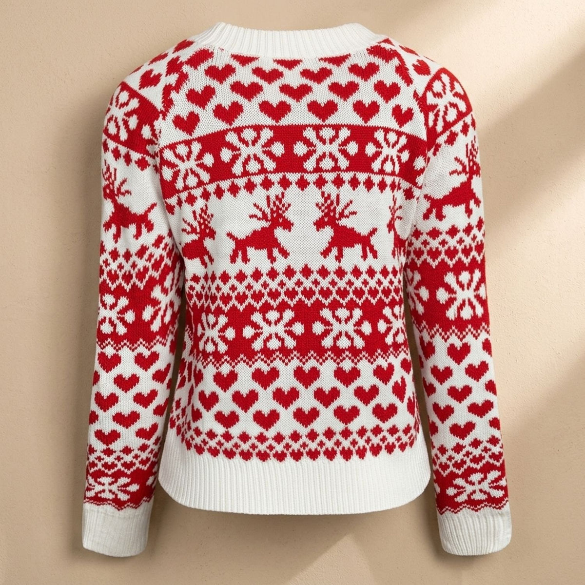 Women's Fair Isle Christmas Knit Crew-Neck Sweater