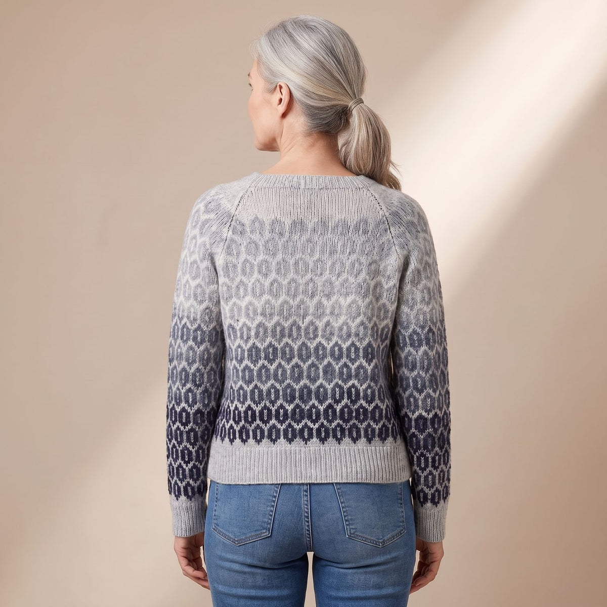 Women's Fair Isle Knit Crewneck Long-Sleeve Sweater