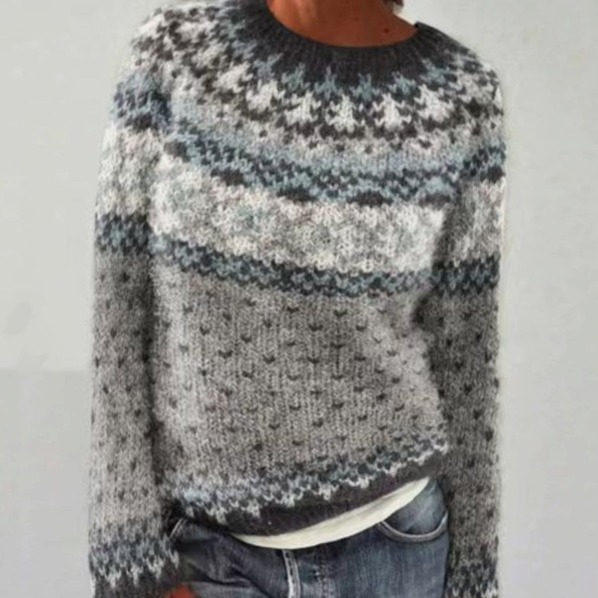 Women's Fair Isle Nordic Crewneck Christmas Sweater
