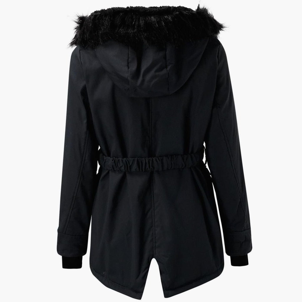 Women's Faux Fur Hooded Insulated Winter Parka Coat