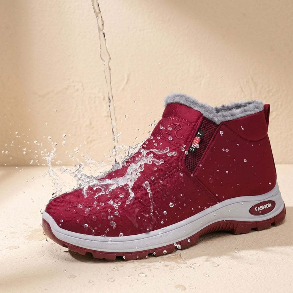 Women's Fleece-Lined Quilted Slip-On Ankle Boots