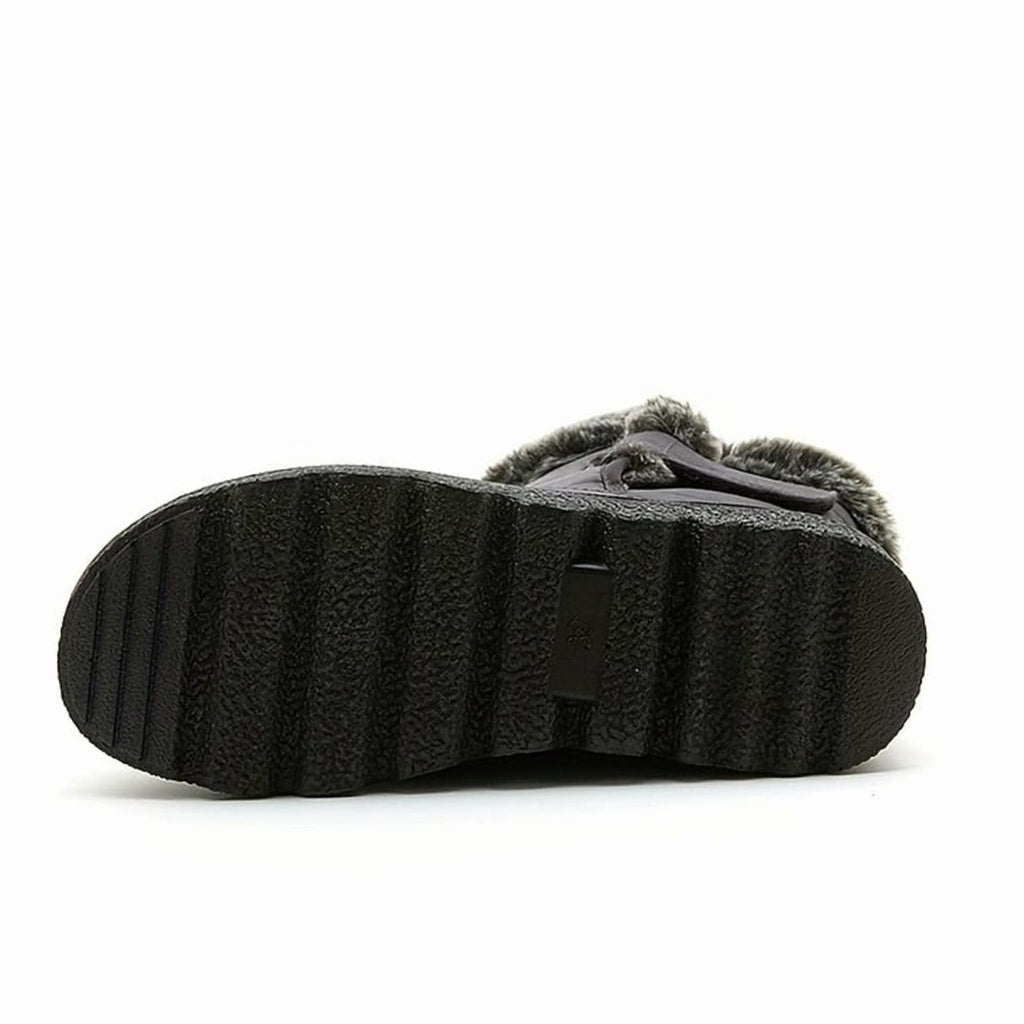 Women's Fur-Trimmed Slip-On Winter Snow Boots