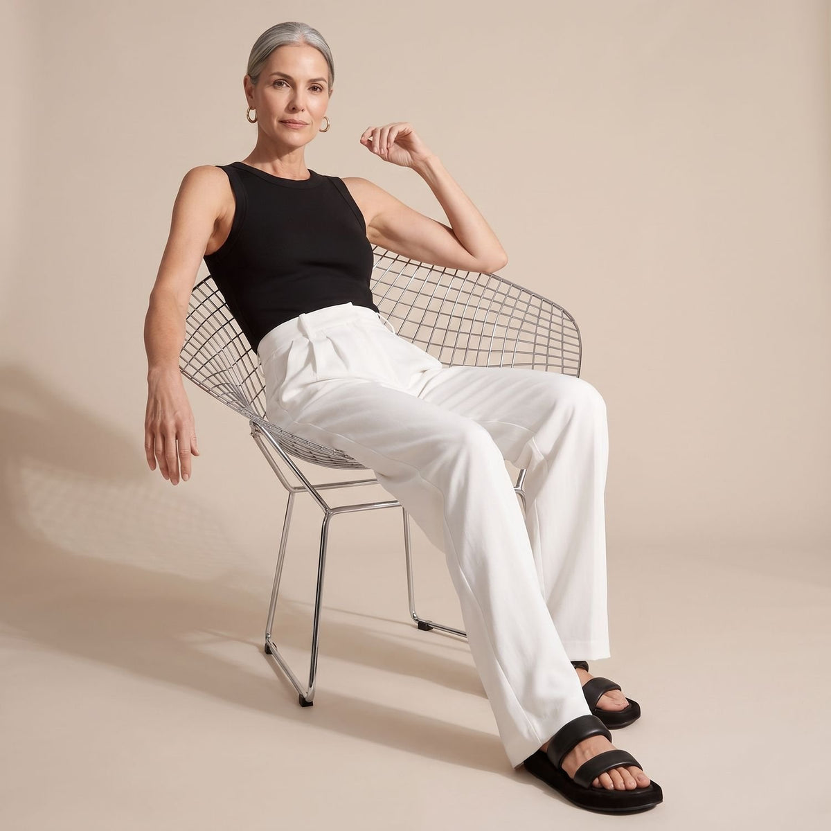 Women's High-Waist Wide-Leg Tailored Dress Pants