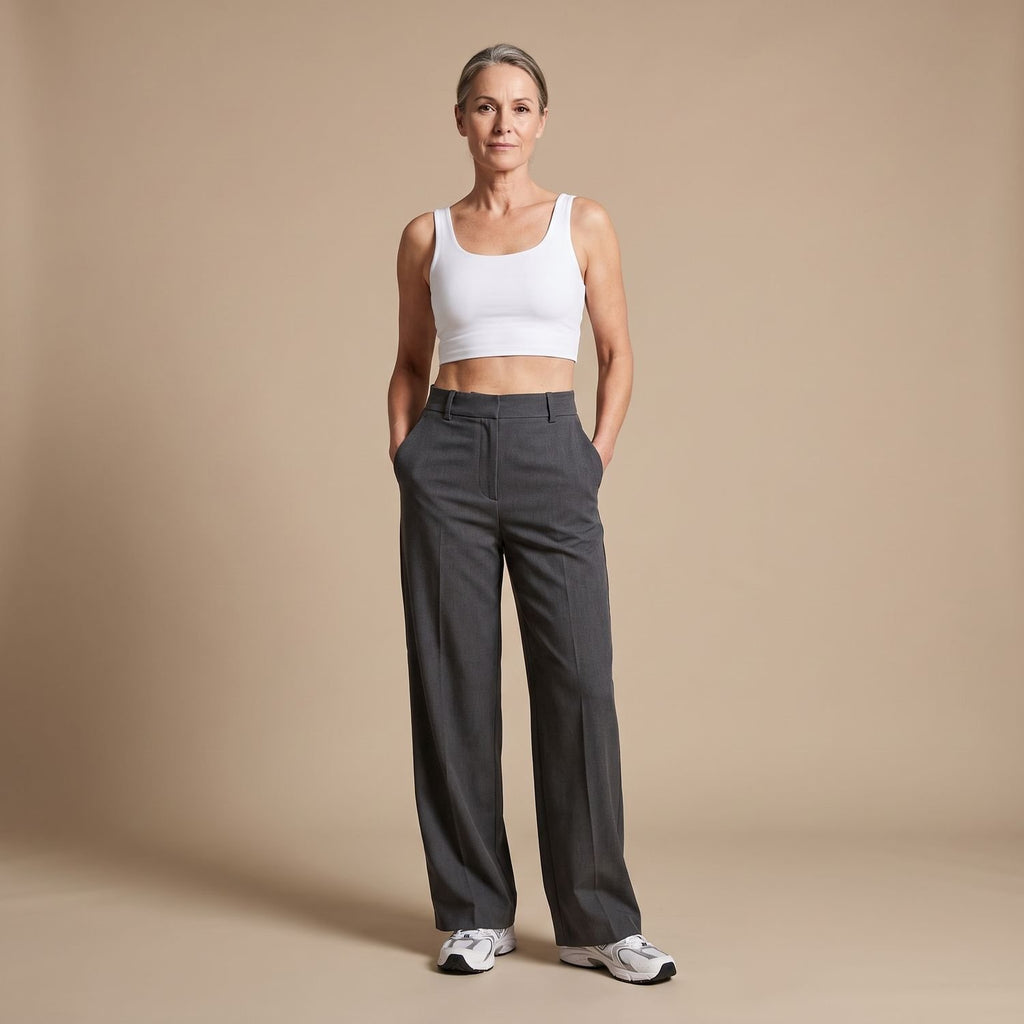 Women's High-Waist Wide-Leg Tailored Dress Pants