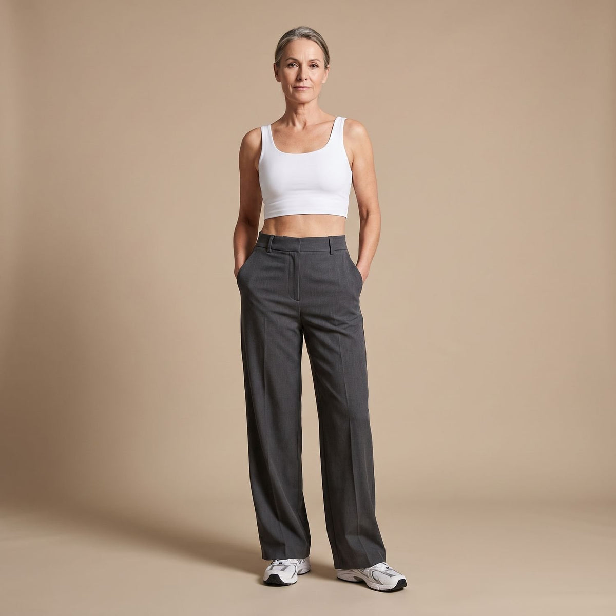 Women's High-Waist Wide-Leg Tailored Dress Pants