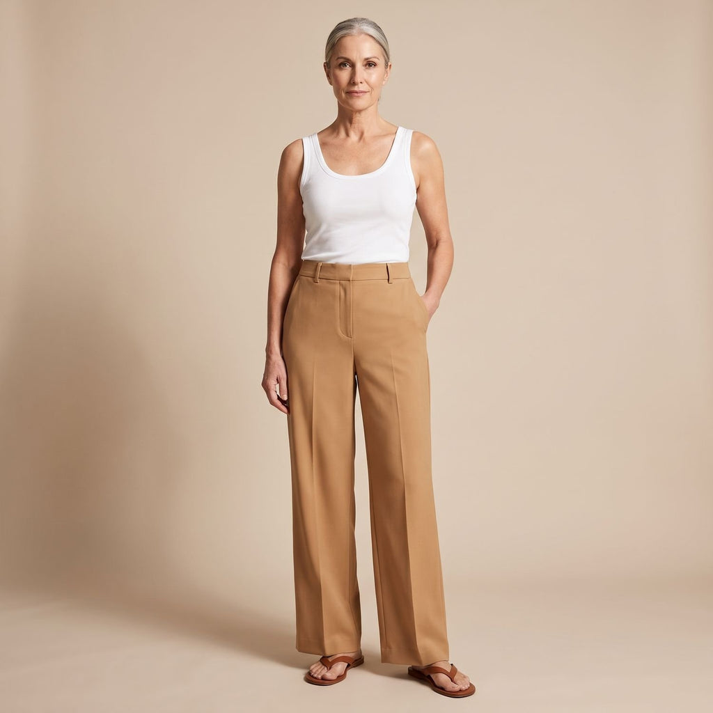 Women's High-Waist Wide-Leg Tailored Dress Pants