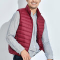 Women's Lightweight Quilted Puffer Vest Zip-Up Stand Collar - Red