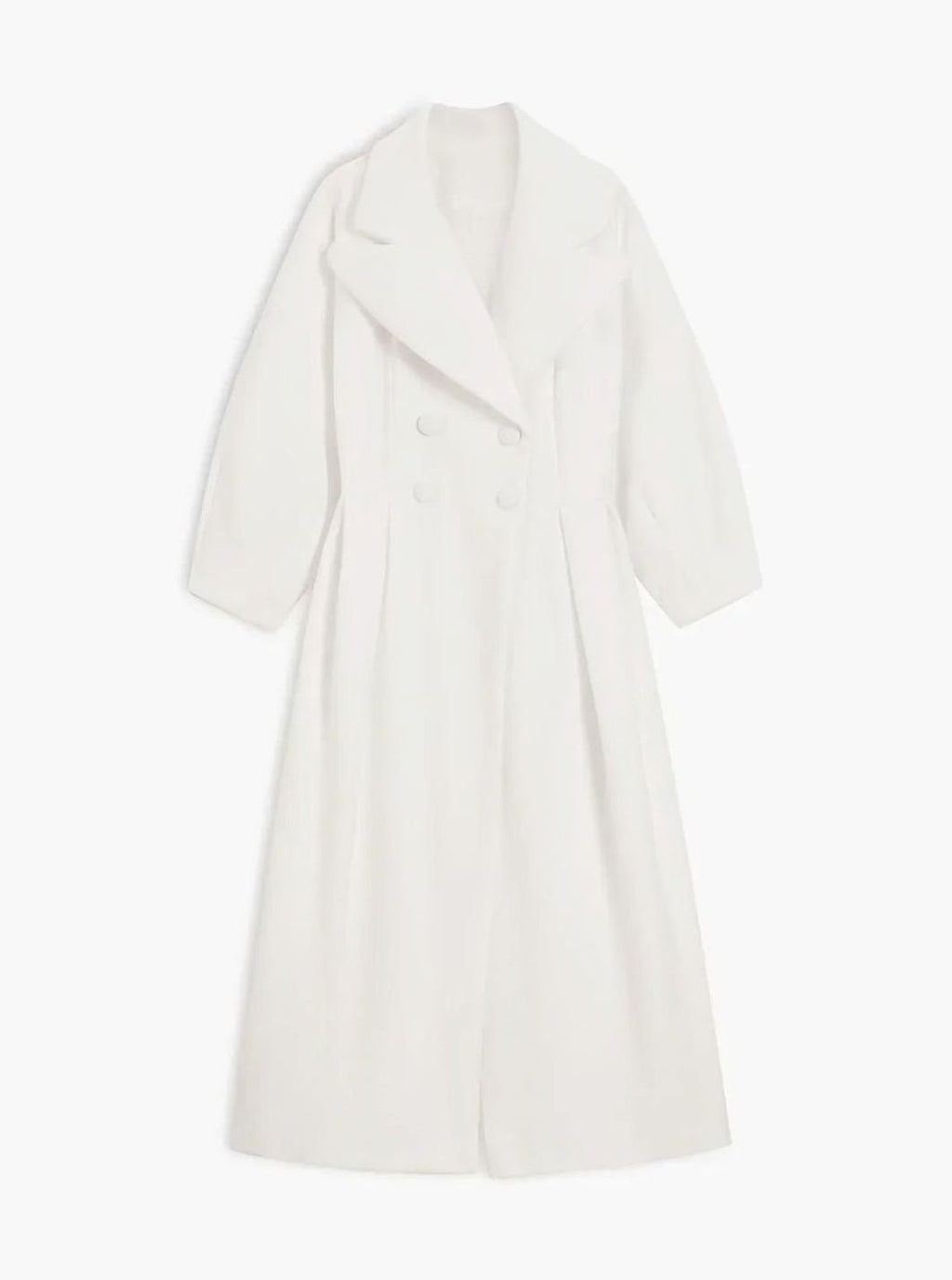 Women's Longline Double-Breasted Tailored Wool Coat