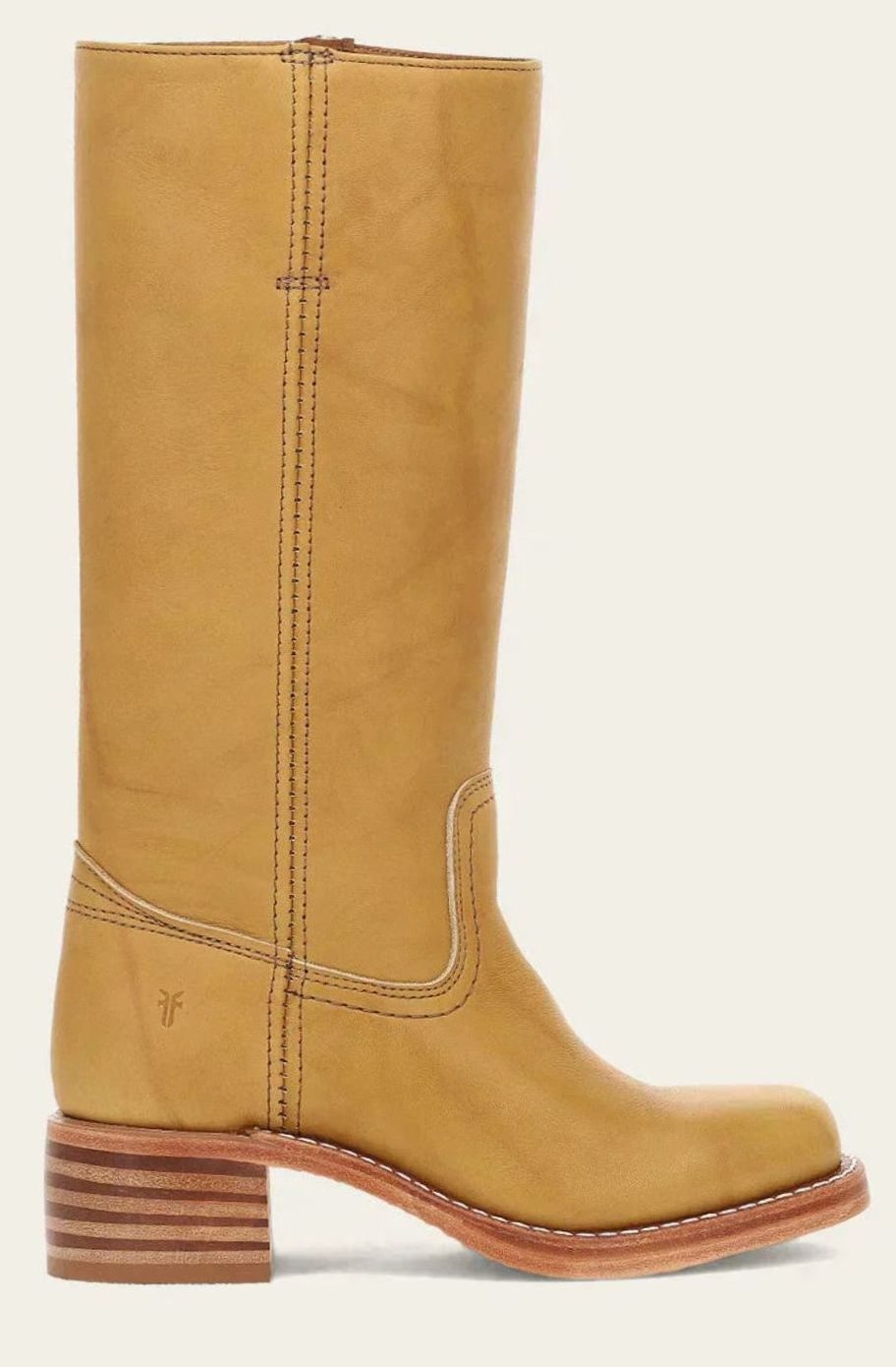 Women's Mid-Calf Slip-On Classic Western Boots Stacked Heel