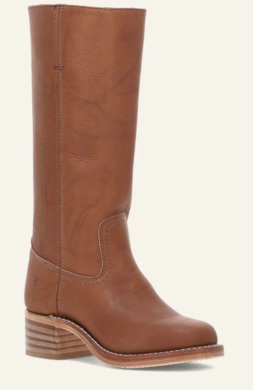Women's Mid-Calf Slip-On Classic Western Boots Stacked Heel
