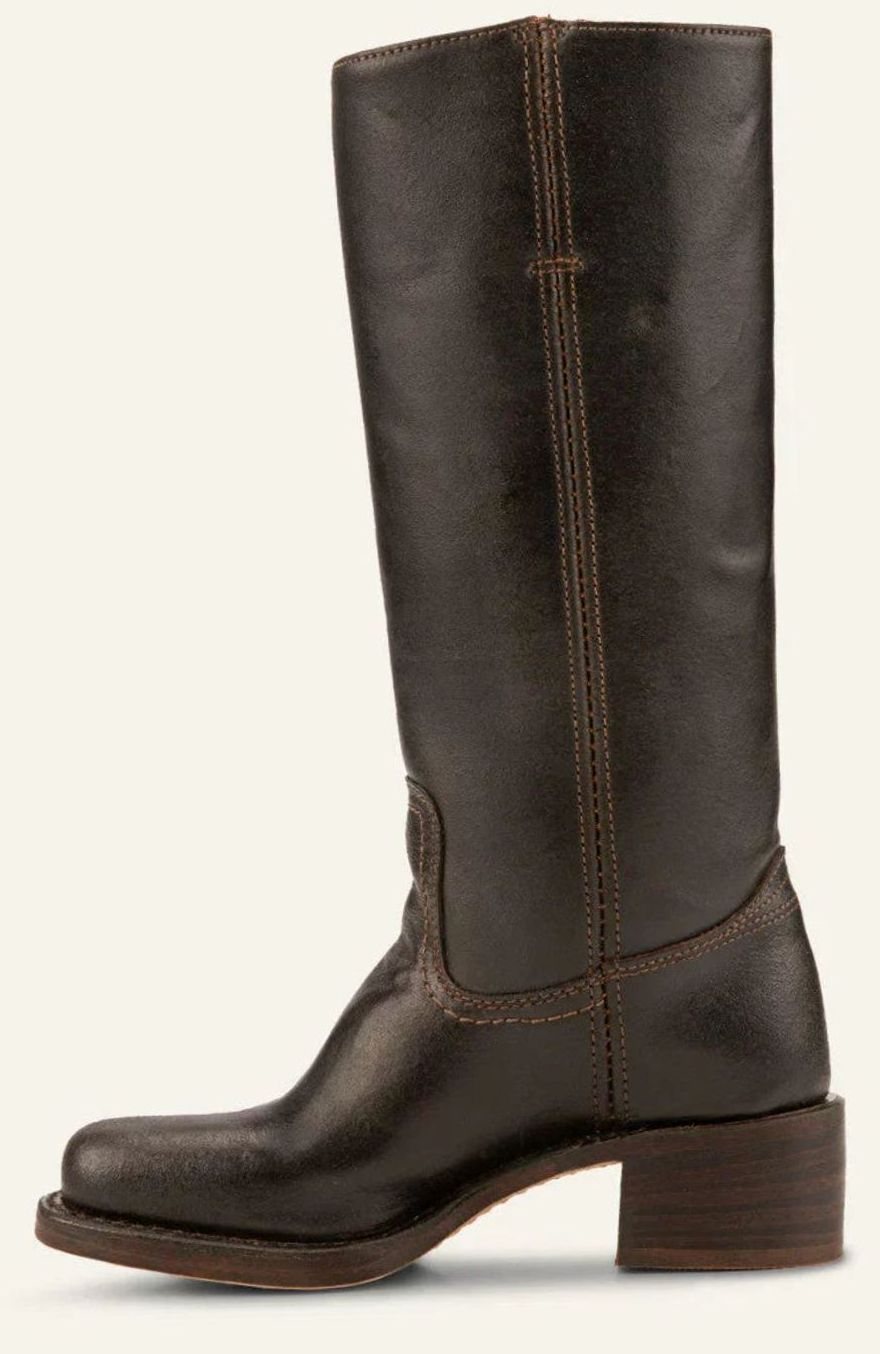 Women's Mid-Calf Slip-On Classic Western Boots Stacked Heel
