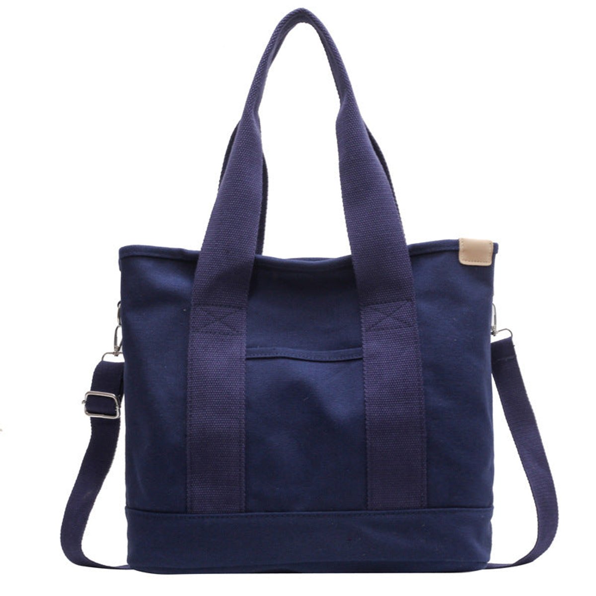 Women's Multifunctional Canvas Tote Bag Adjustable Crossbody Shoulder - Blau