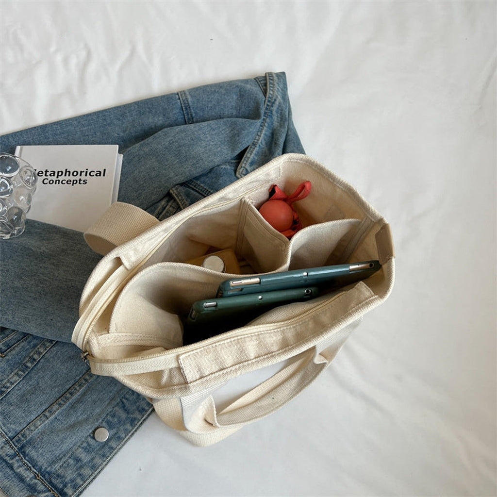 Women's Multifunctional Canvas Tote Bag Adjustable Crossbody Shoulder