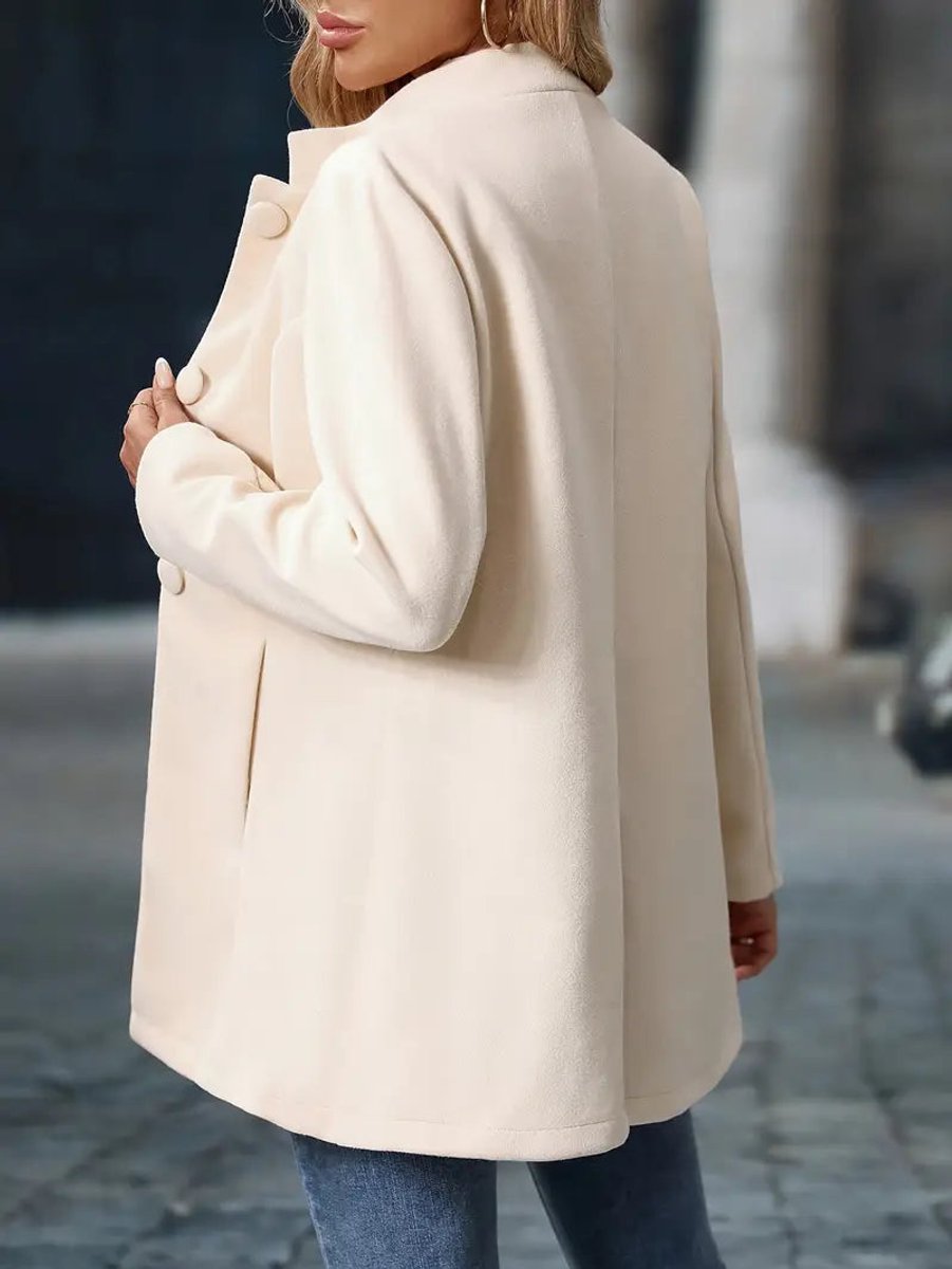 Women's Open-Front Stand-Collar Blazer Coat