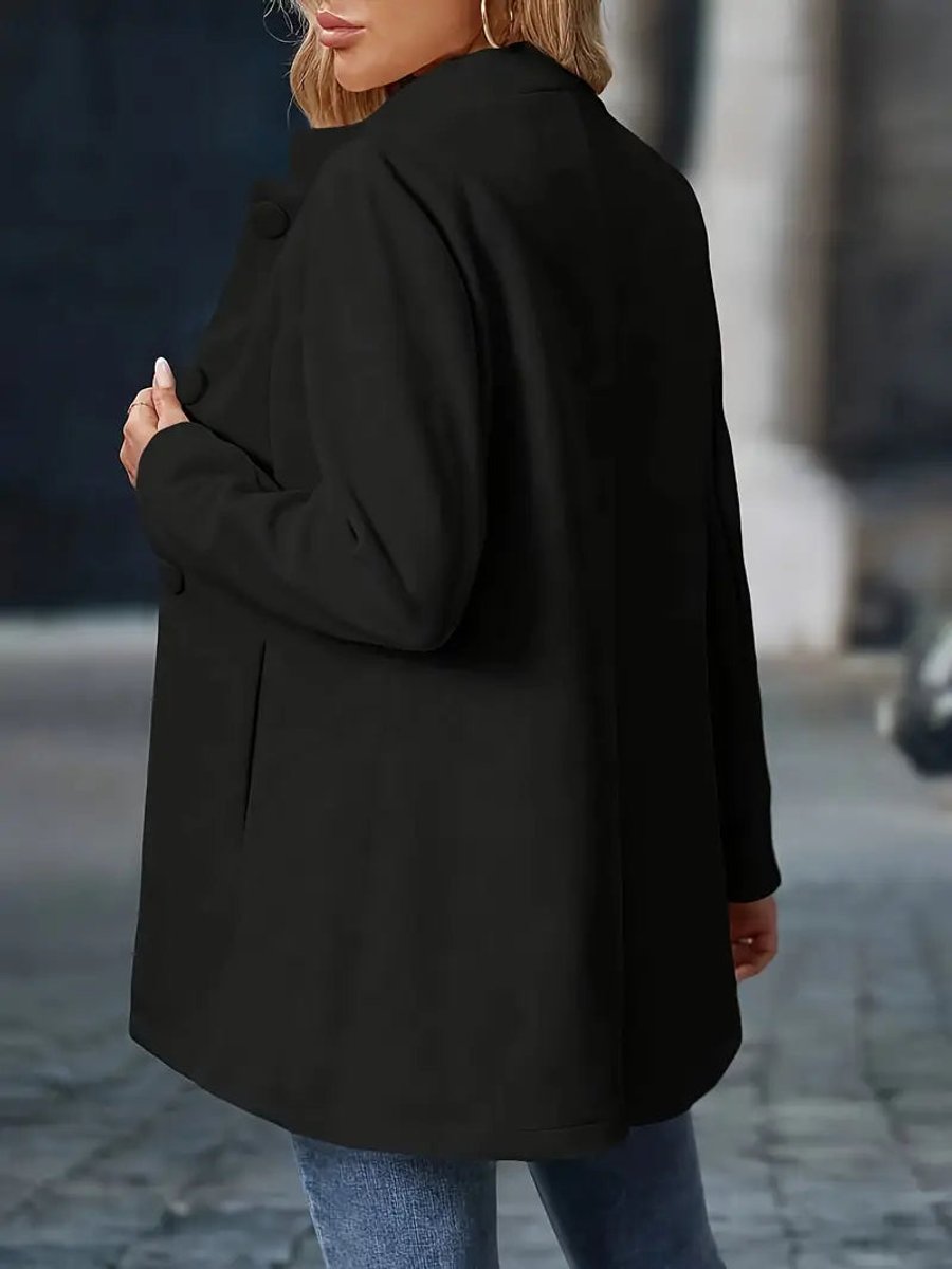 Women's Open-Front Stand-Collar Blazer Coat