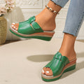 Women's Open-Toe Wedge Velcro Comfortable Sandals