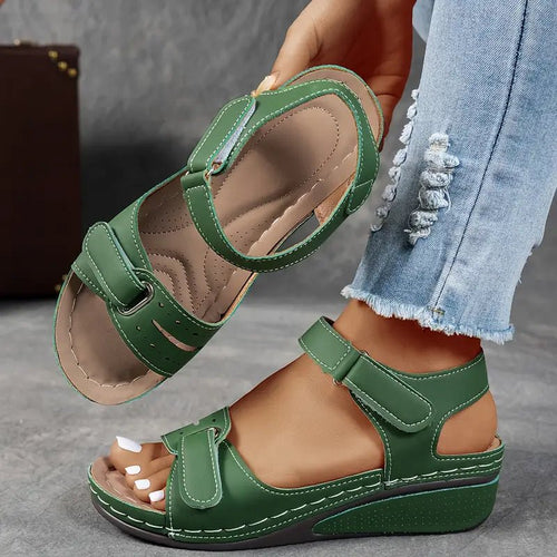 Women's Orthopedic Adjustable-Strap Wedge Sandals