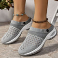 Women's Orthopedic Air Cushion Slip-On Walking Mule Sneakers - Gray