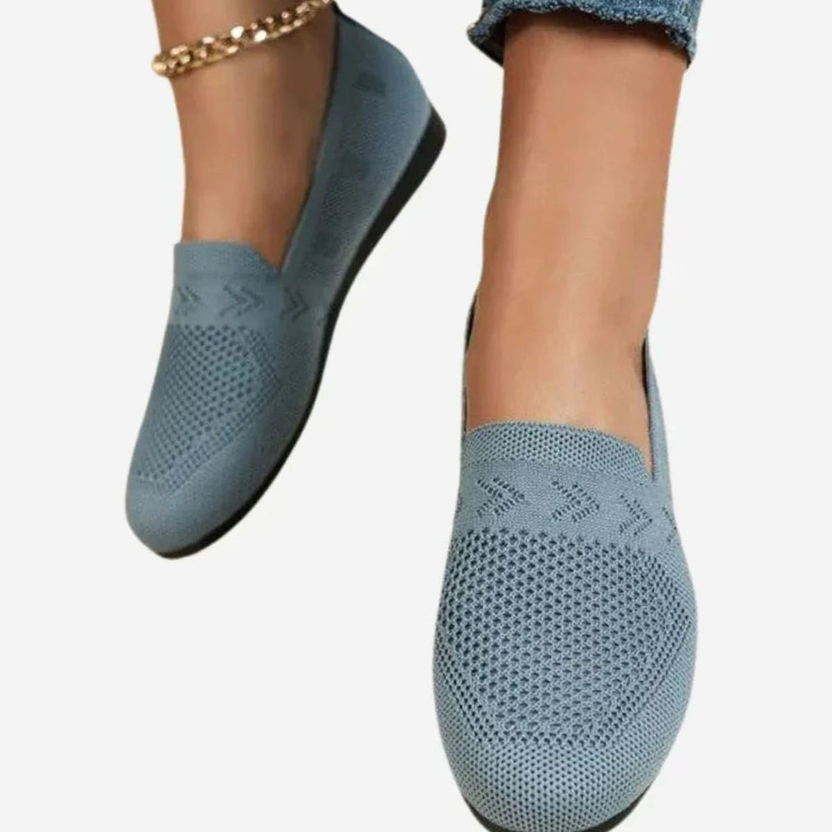 Women's Orthopedic Arch-Support Slip-On Flat Loafers - Blue
