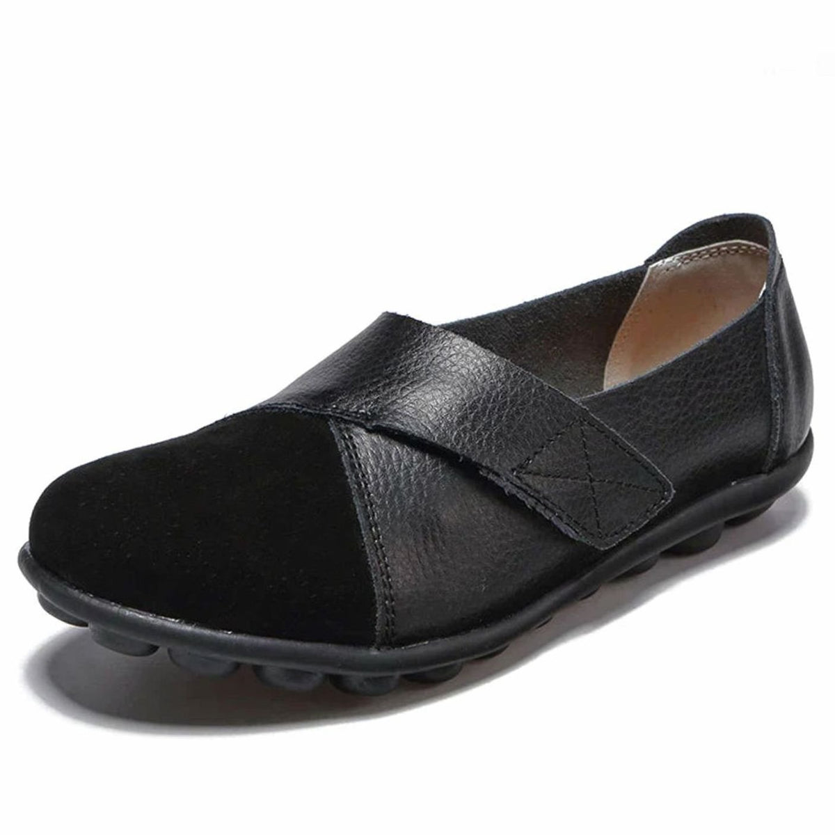 Women's Orthopedic Arch-Support Slip-On Loafers - Black