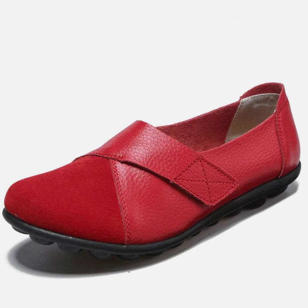 Women's Orthopedic Arch-Support Slip-On Loafers - Red