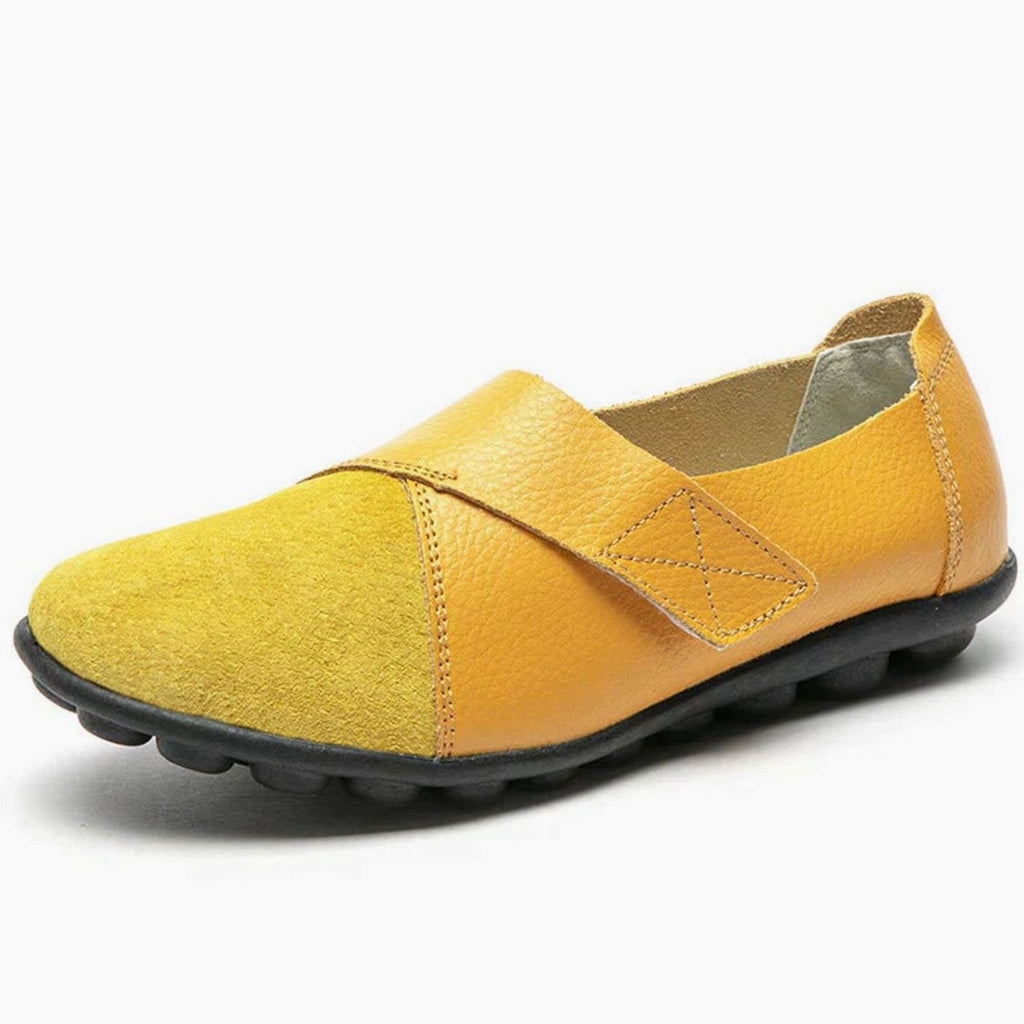 Women's Orthopedic Arch-Support Slip-On Loafers - Yellow