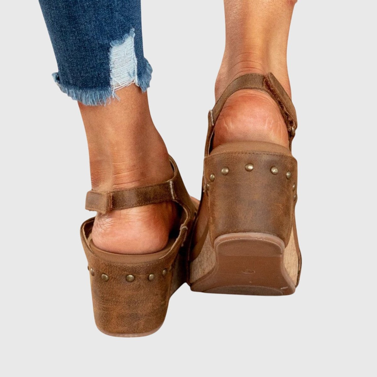 Women's Orthopedic Cork Wedge Slingback Comfortable Sandals