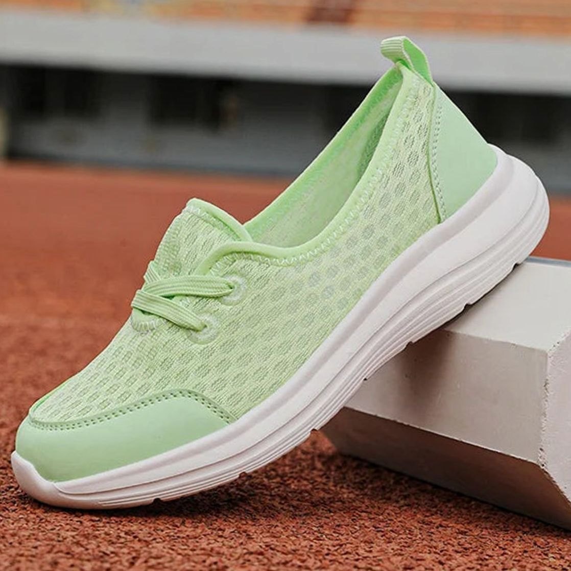 Women's Orthopedic Memory-Foam Arch-Support Slip-On Sneakers - Green