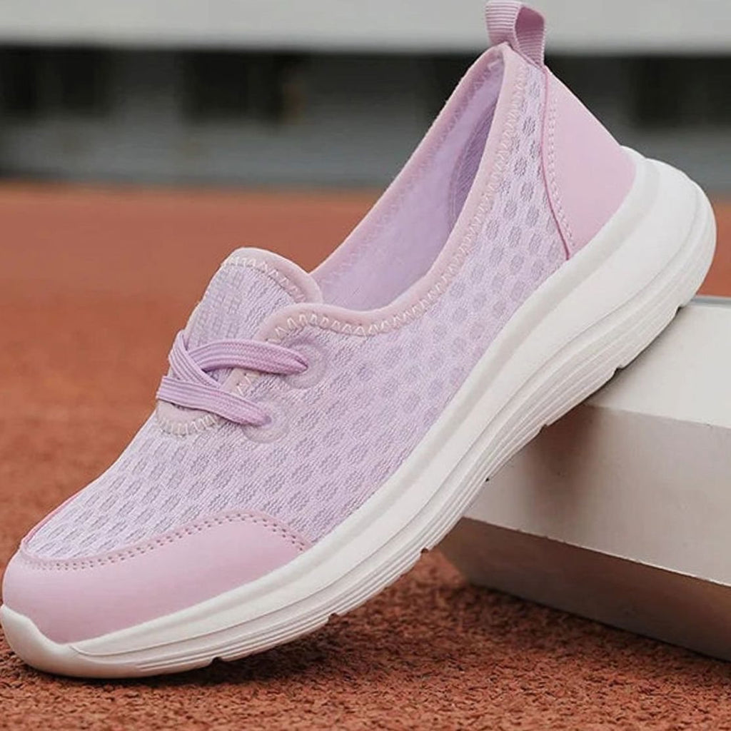 Women's Orthopedic Memory-Foam Arch-Support Slip-On Sneakers - Purple