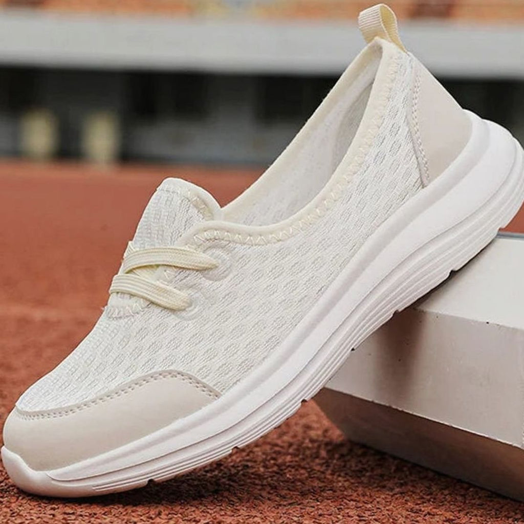 Women's Orthopedic Memory-Foam Arch-Support Slip-On Sneakers - White