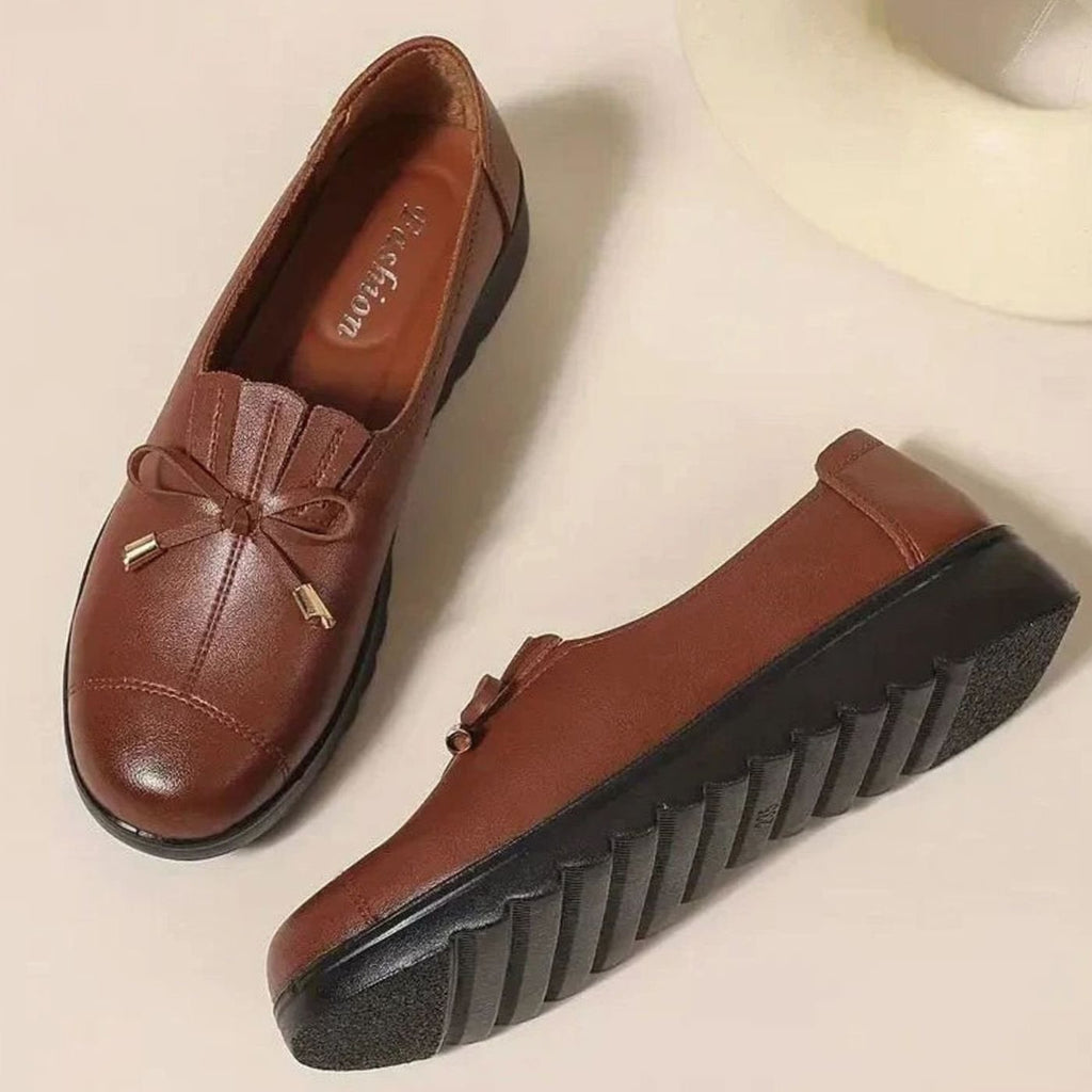 Women's Orthopedic Memory-Foam Bow-Detail Comfort Moccasins