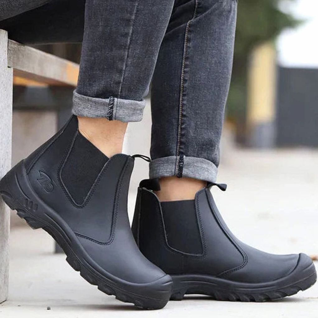 Women's Orthopedic Slip-On Chelsea Safety Work Booties