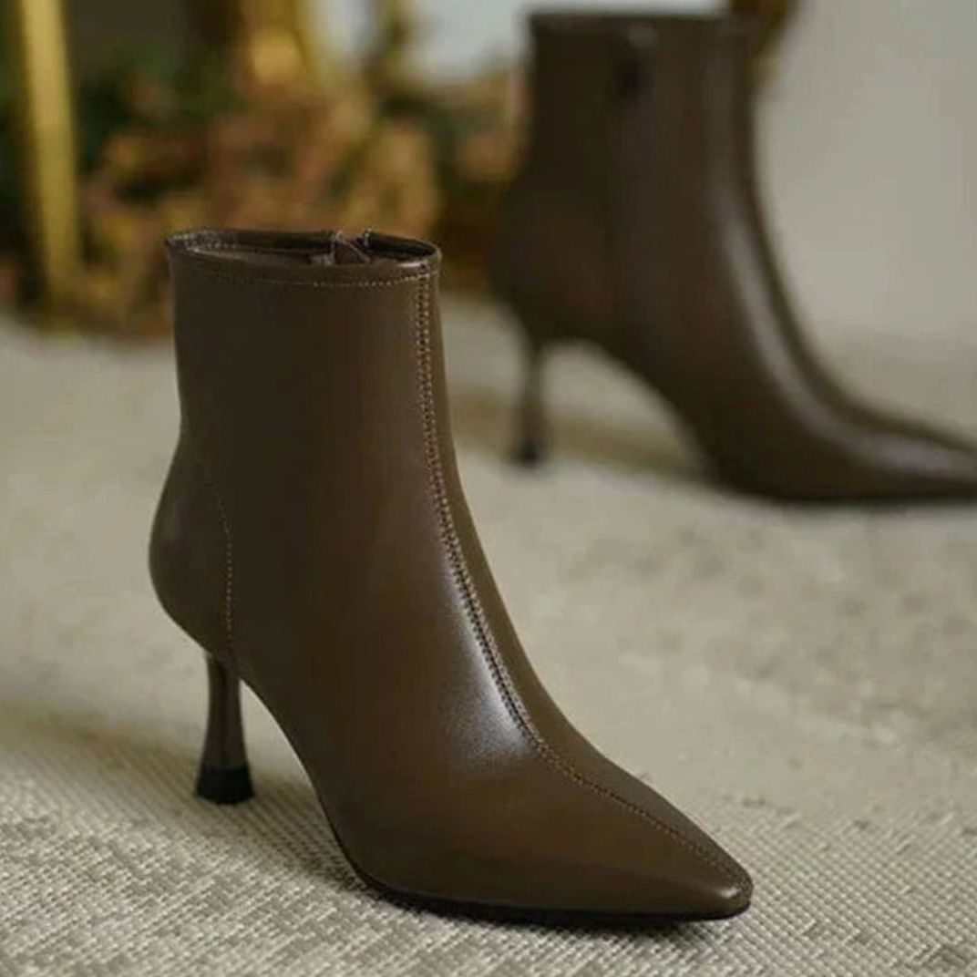 Women's Orthopedic Stiletto Heel Pointed Toe Ankle Boots
