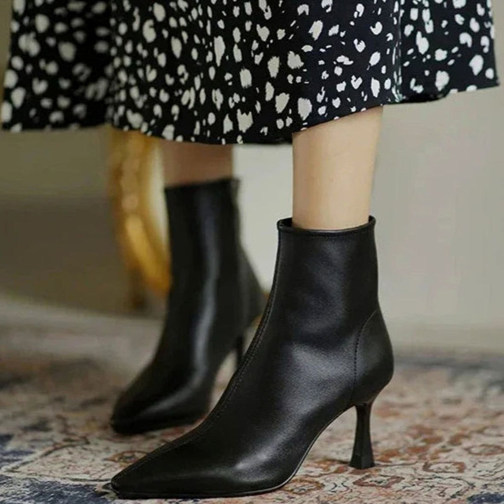 Women's Orthopedic Stiletto Heel Pointed Toe Ankle Boots