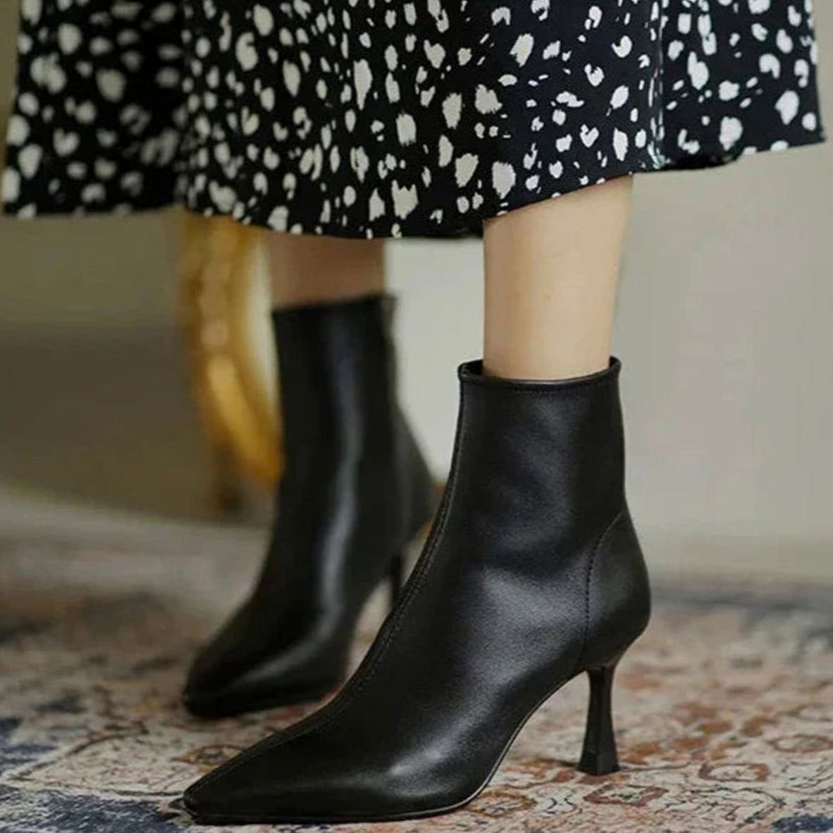 Women's Orthopedic Stiletto Heel Pointed Toe Ankle Boots