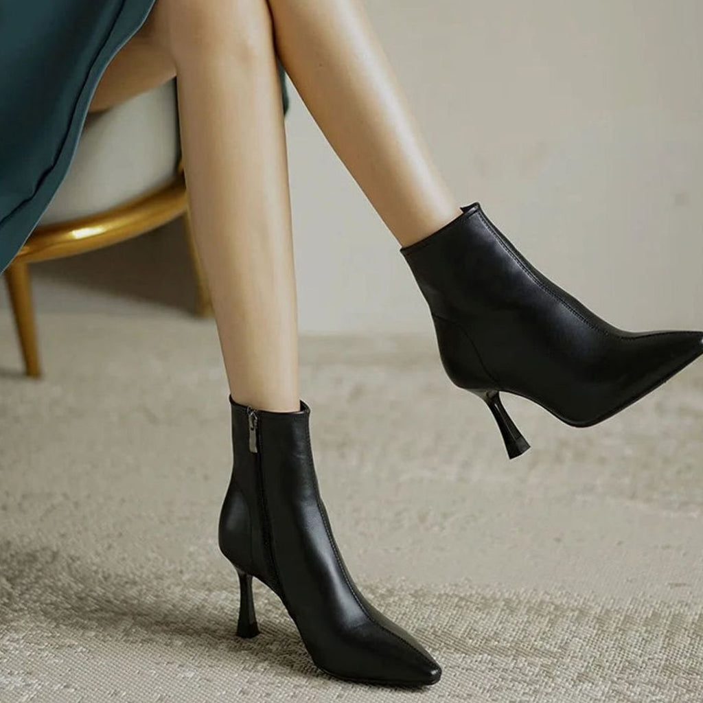 Women's Orthopedic Stiletto Heel Pointed Toe Ankle Boots