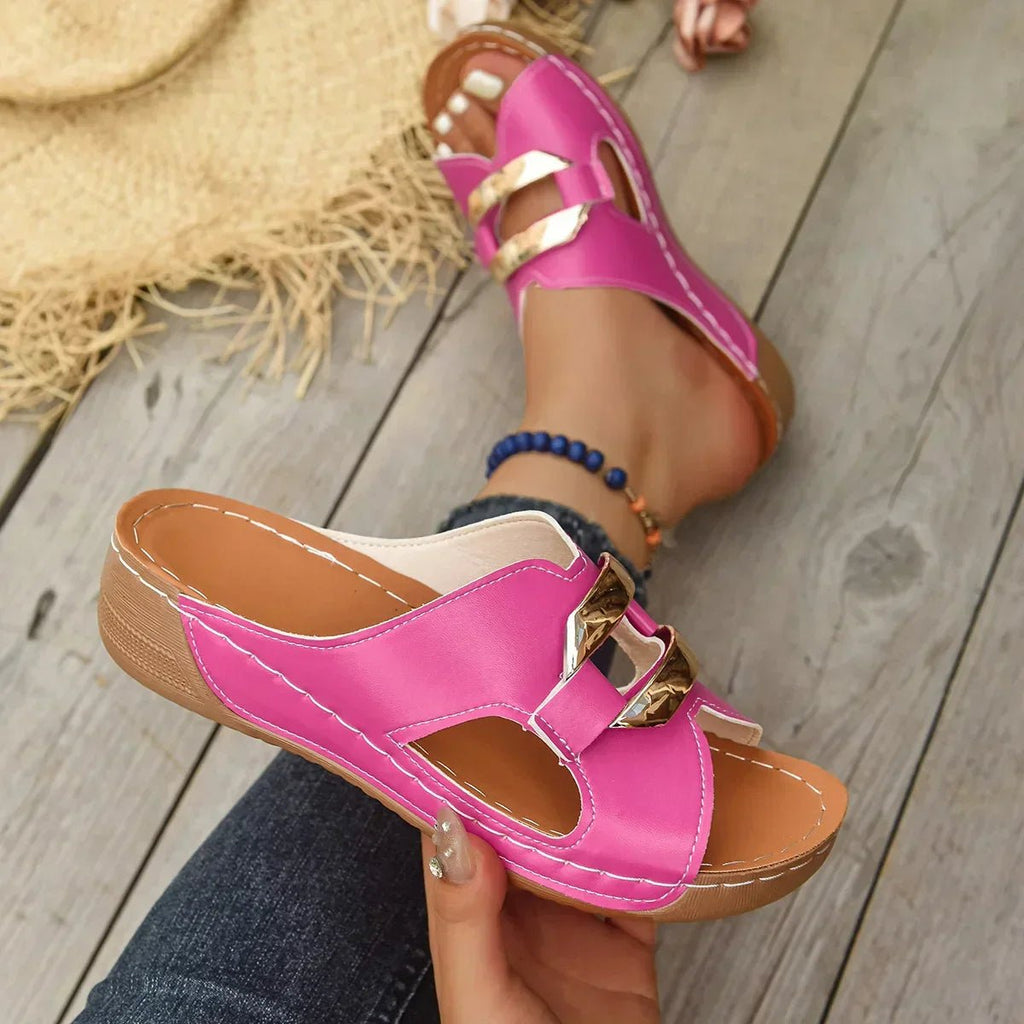 Women's Orthopedic Wedge Slip-On Cutout Sandals