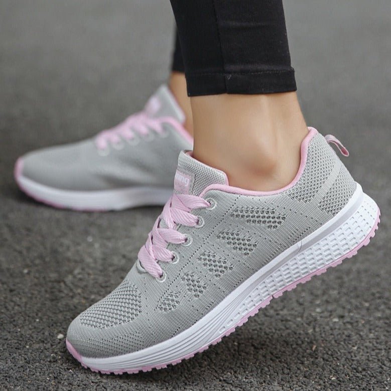 Women's Orthopedic Wide-Toe-Box Breathable Mesh Lace-Up Sneakers