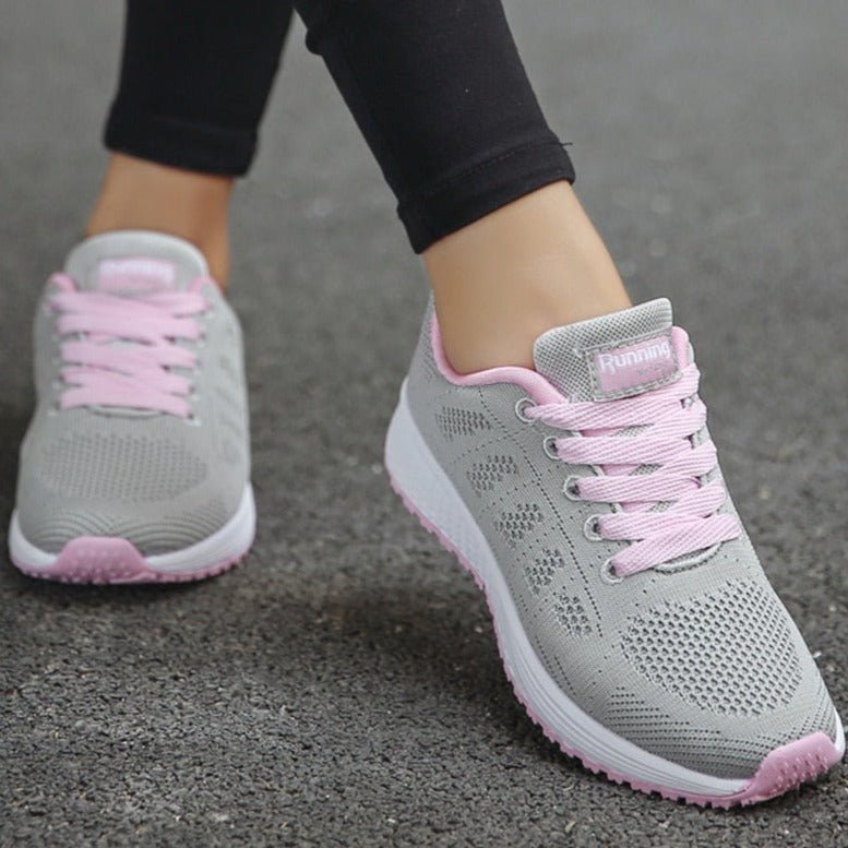 Women's Orthopedic Wide-Toe-Box Breathable Mesh Lace-Up Sneakers