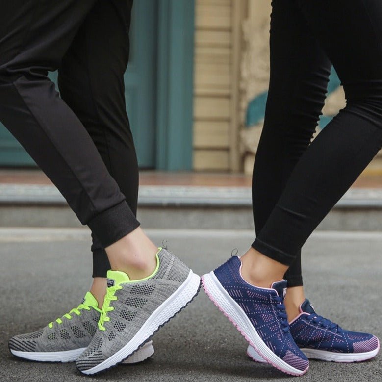 Women's Orthopedic Wide-Toe-Box Breathable Mesh Lace-Up Sneakers