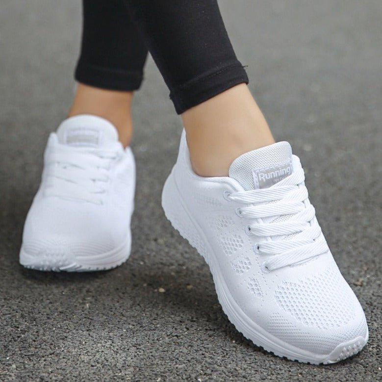 Women's Orthopedic Wide-Toe-Box Breathable Mesh Lace-Up Sneakers