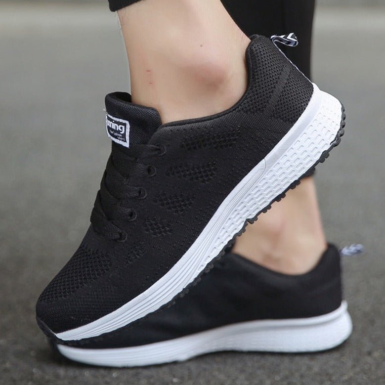 Women's Orthopedic Wide-Toe-Box Breathable Mesh Lace-Up Sneakers