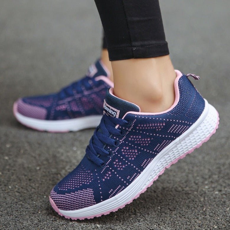 Women's Orthopedic Wide-Toe-Box Breathable Mesh Lace-Up Sneakers