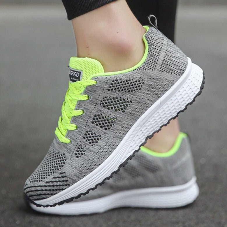Women's Orthopedic Wide-Toe-Box Breathable Mesh Lace-Up Sneakers